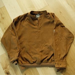 Caramel Zero Restriction Golf Outerwear 3/4 button up
